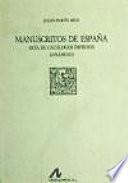 libro Manuscritos De España